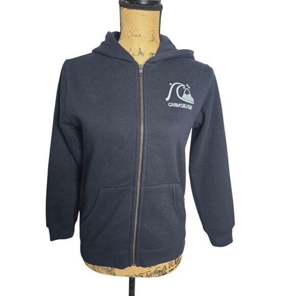 Quiksilver Black Surf Hoodie Sweatshirt Medium - Picture 1 of 12